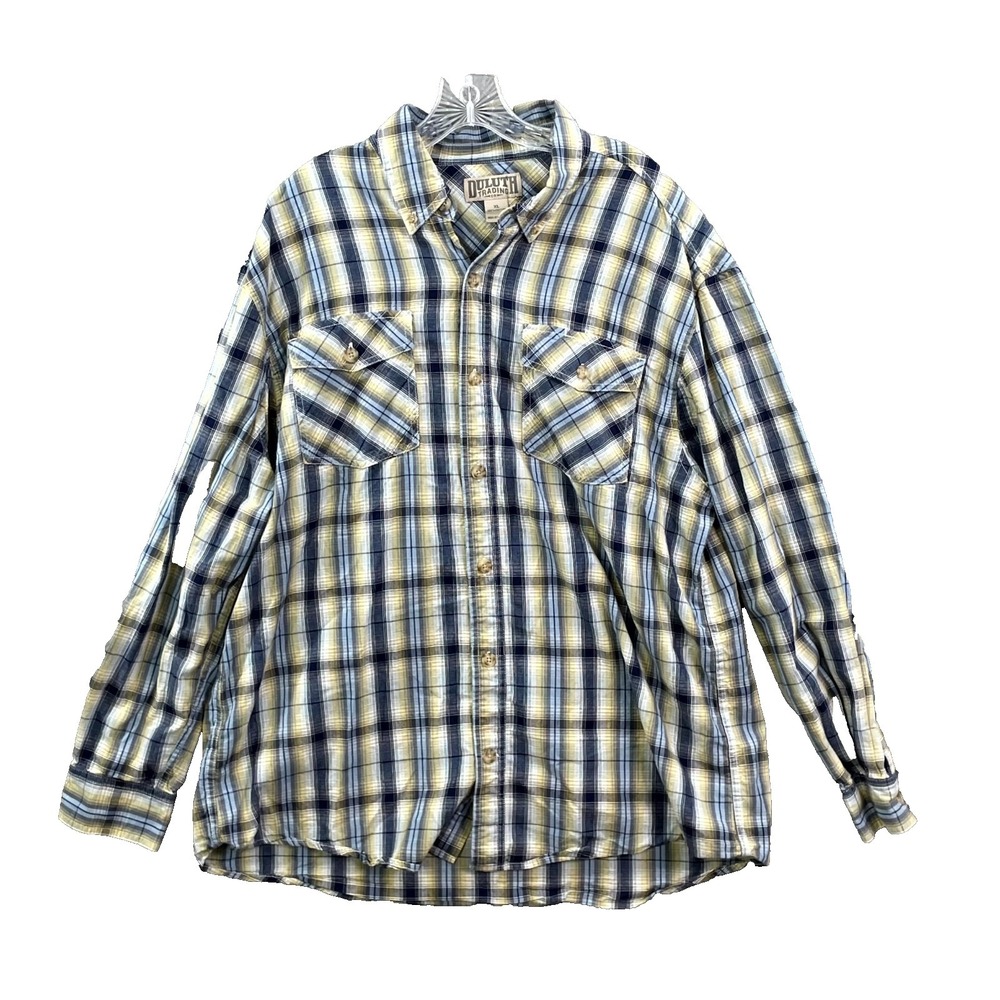 Duluth Trading Co Shirt Mens XL Plaid Heritage Gorpcore Camp Outdoor Workwear